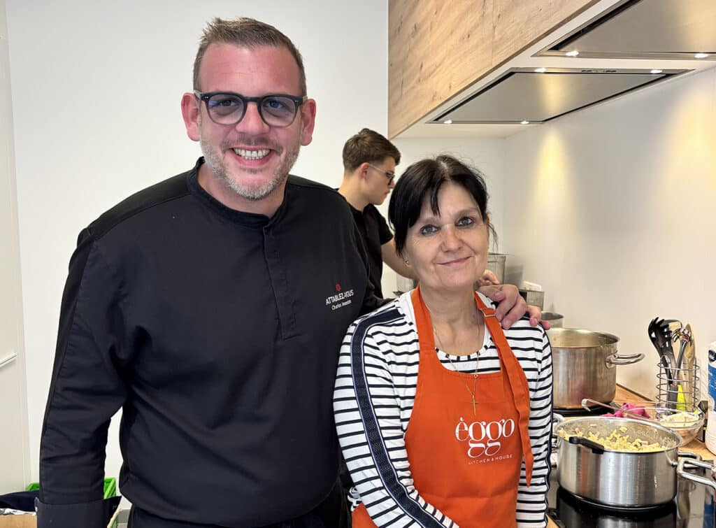 Charles Jeandrain d'Attablez-vous lors du lunch solidaire d'èggo pour Viva For Life