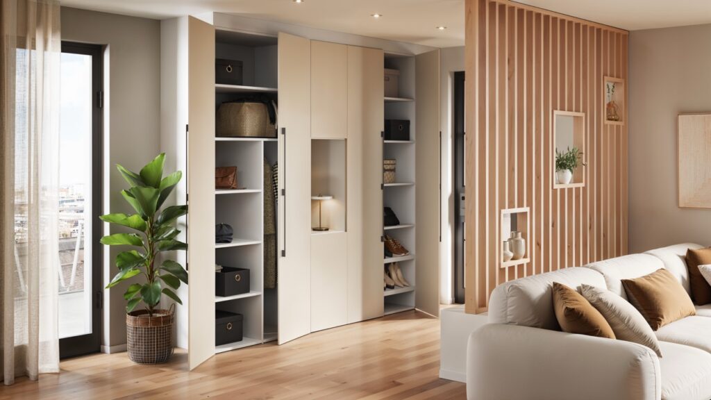 Meuble hall d'entrée èggo blanc avec Niche